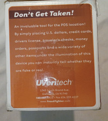 UVeritech UV-16P FRAUD FIGHTER Counterfeit Detection Scanner