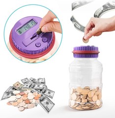 Digital Coin Counting Bank LCD Piggy Bank for Kids Adults 1.8L US Coin Jar
