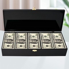 Black Acrylic Lockable Currency Tray, 5 Compartment Money Organizer for Cash,…