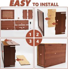 Cash Vault Wooden Savings Box – Wooden Cash Saver Money Box Cash Saver Box