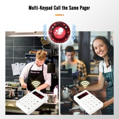 Retekess TD158 Wireless Restaurant Buzzer System, 10 Restaurant Waiting Buzzers