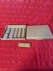 Nadex Coin Counter Handling Tray With Lid 6 Compartment Coin Sorter Teller Cashi