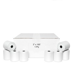 3″ x 165′ CASH REGISTER ROLLS,1 PLY BOND PRINTER POS PAPER ROLL 50 ROLLS/CASE…