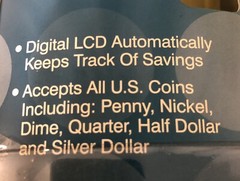 Shift 3 Auto Count Digital Coin Bank Automatically Totals Up Your Savings NEW