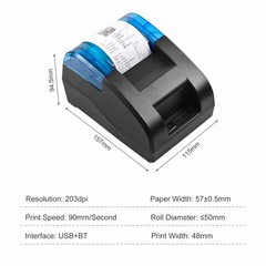 BISOFICE 58mm Thermal Receipt Printer Desktop USB&BT Wireless Connection Pr FOFN
