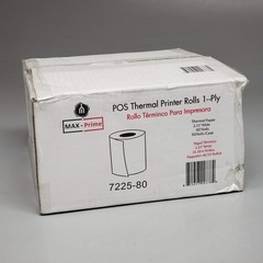 MAX-PRIME (50 Rolls) POS Thermal Printer Rolls 1-Ply 2.25″x80′ 7225-80