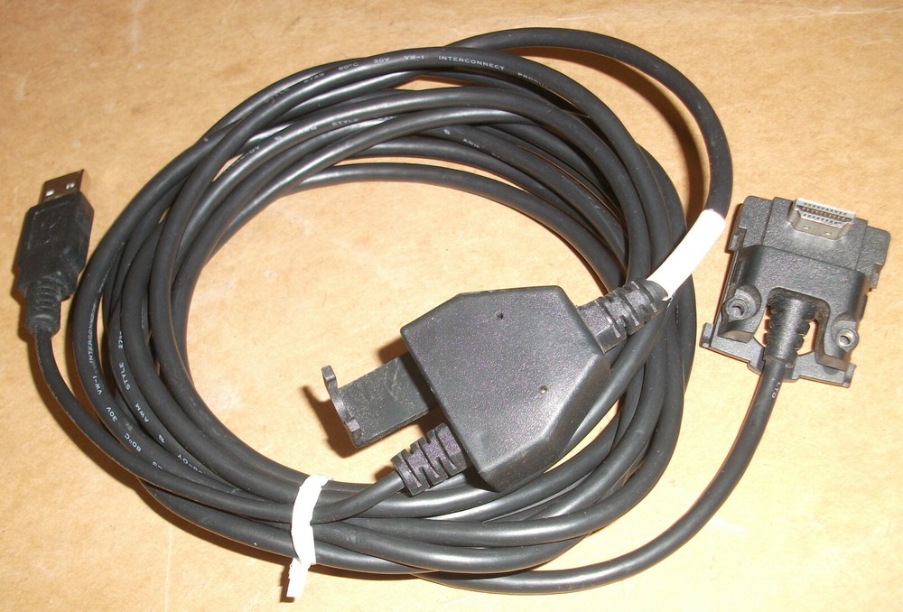 DATALOGIC 8-0737-11 CABLE ASSEMBLY 12′ RS-232 10 RJ MAGELLAN AUXILIARY PORT