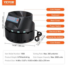 Maquina Para Contar De 2000 Monedas Dinero Para Negocio Contador USD 1 5 10 25￠