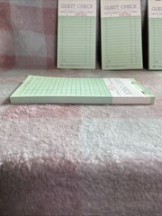 4 Pack G6000 Guest Checks Book Waitress Pad CARBON COPY 15 Line 50 Page Booklet