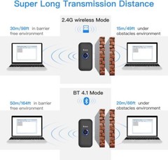 Eyoyo Mini high density bluetooth barcode scanner For Windows Android iOS Tablet