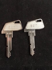 TEC CASH REGISTER, SET KEY, #SL22, SET OF 2