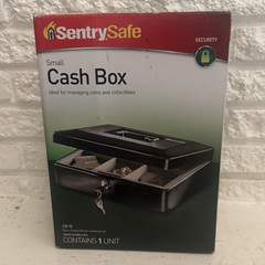 SentrySafe CB-10 Cash Box Key Lock Metal 10”x 7.5”x 3.5 inches w/ Removable Tray