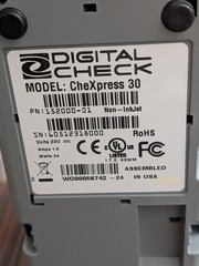 Digital Check CheXpress CX30 Non InkJet Check Reader Scanner 152000-01 w/Adapter