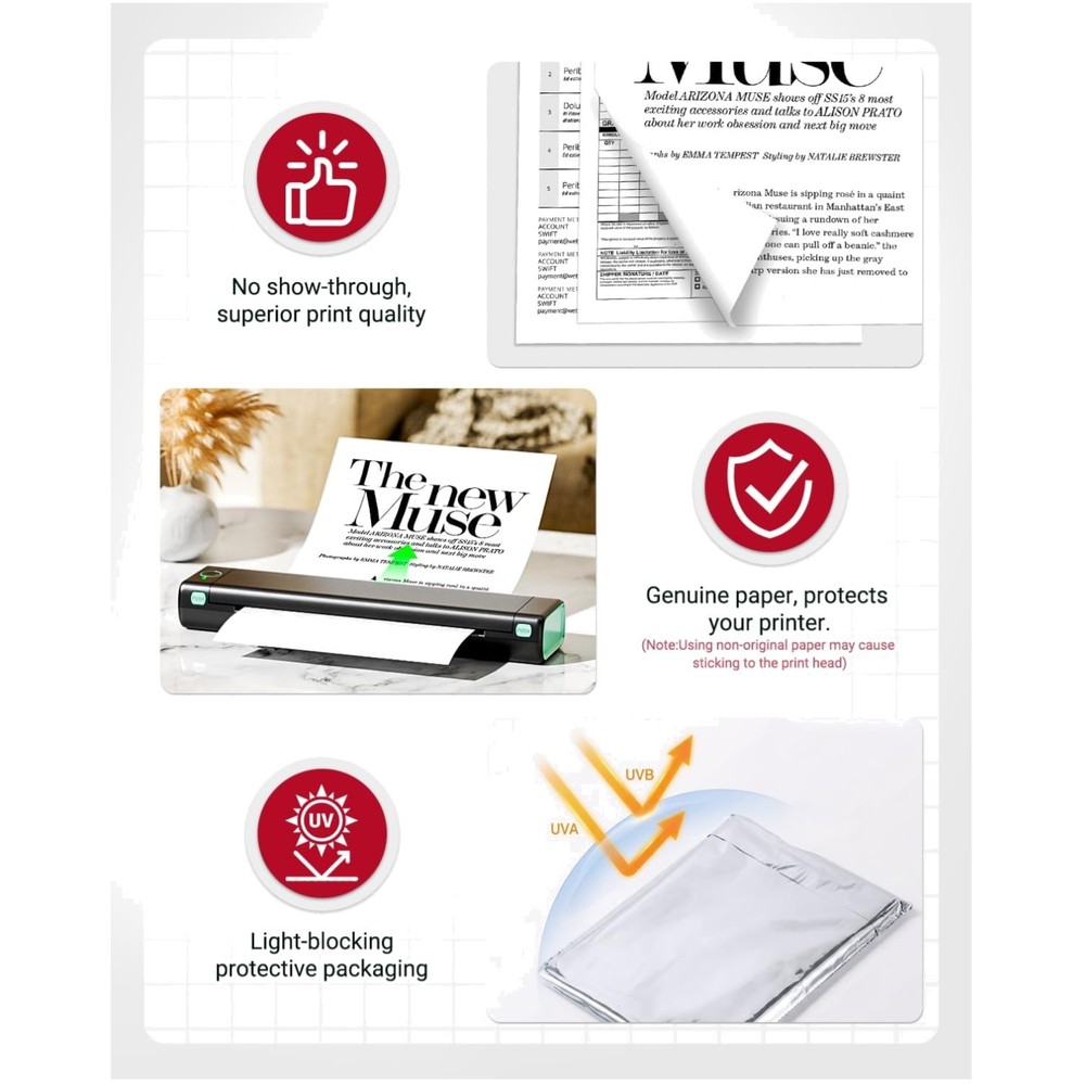 Fade-Resistant Thermal Paper for Portable Printers
