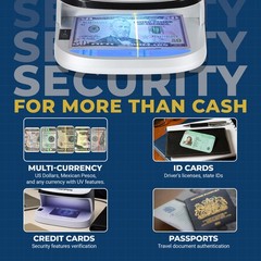 Counterfeit Bill Fake Money Detector Portable Currency Check Light Khippus K410