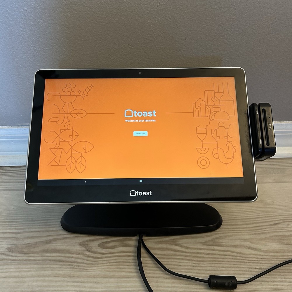 Toast 15″ POS Terminal Monitor w/Credit Card Reader & Stand