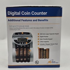 Royal Sovereign FS-2D Digital Coin Counter 2 Row Sorter with Value Counting