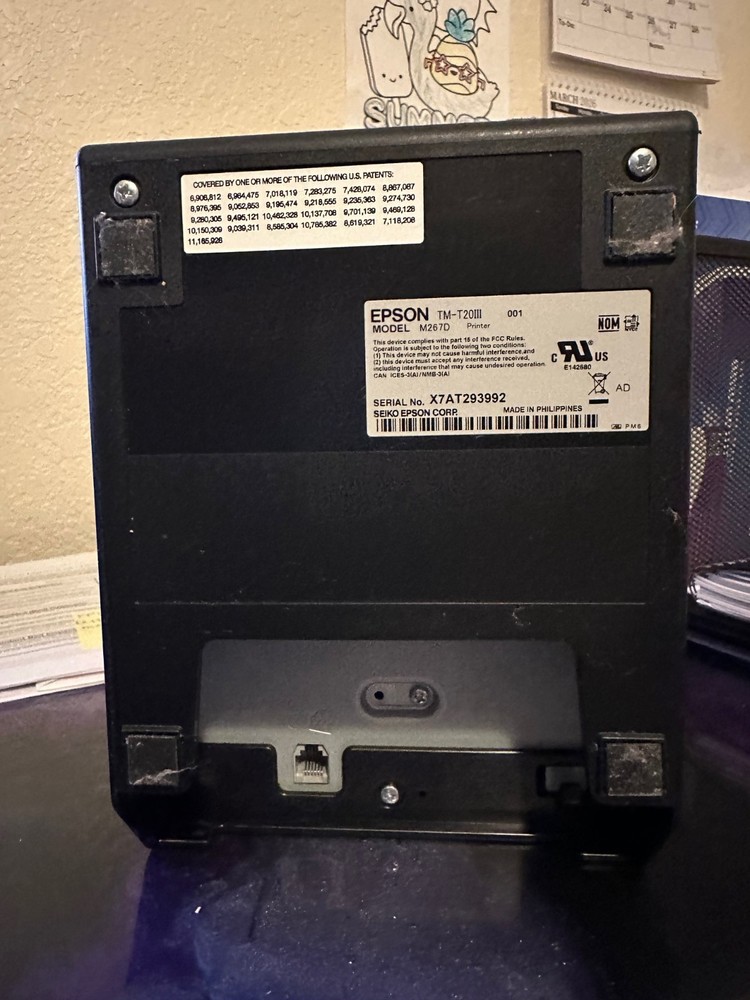 Epson TM-T20III Thermal Receipt Printer – Black (C31CH51001)