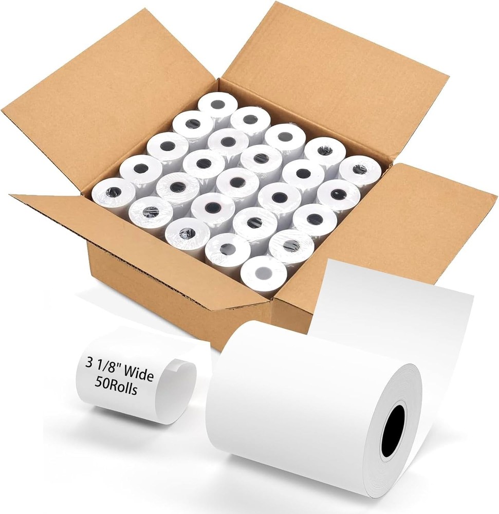3 1/8″ x 230′ THERMAL POS RECEIPT PRINTER ROLL PAPER BPA 50 ROLLS