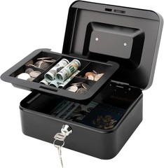 Medium Portable Lock Box with Cash Tray – Secure Your Valuables Effortlessly