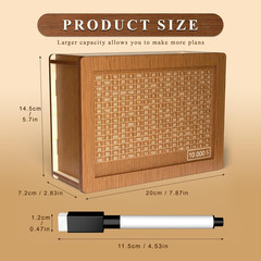 10000 Savings Challenge Box, Cash Vault Wooden Savings Box 10000, Kakeibo Money