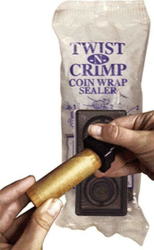 Twist & Crimp 2 Piece Coin Wrapper Crimper Set Seals End of 1c to 25c Flat Rolls