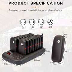Catel CTP303 Restaurant Wireless Call System 16 Pagers Transmitter In Stock