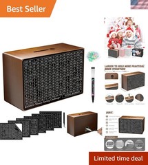 Wooden Money Saving Box, Cash Vault Savings Box for $10000 $5000 $3000 $1000 …