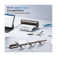 Portable Printers Wireless for Travel, D820 Thermal Inkless Printer Support S…
