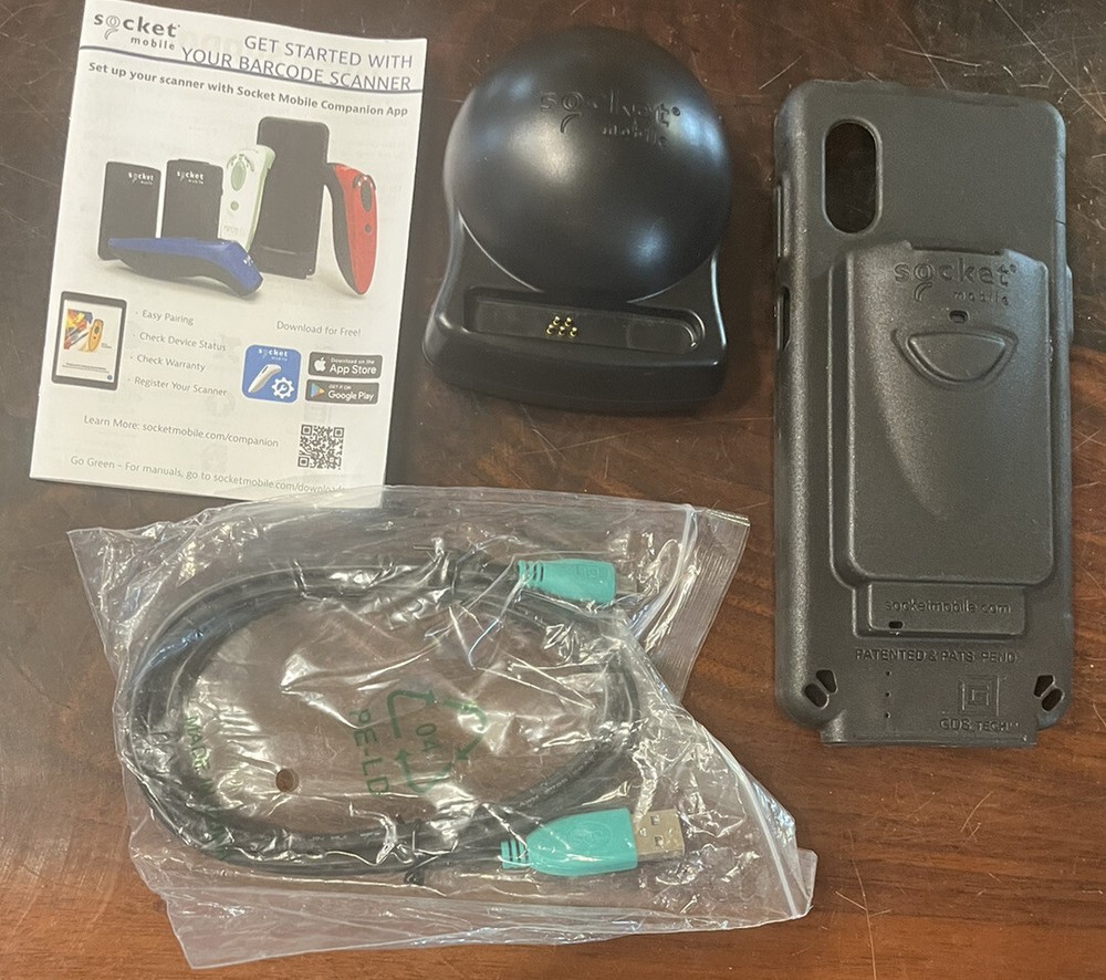 Socket Mobile DuraSled DS840 with Charging Dock Barcode Scanner CX3844-2824 Open