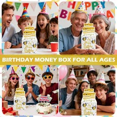 Birthday Money Box for Cash Pull, Money Surprise Box Gold Pull Cash Birthday …