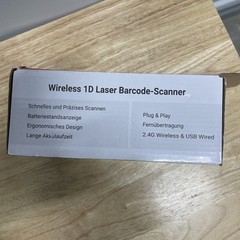 Barcode Scanner Wireless Versatile 2-In-1 (2.4Ghz Wireless+Usb 2.0 Wired) with B