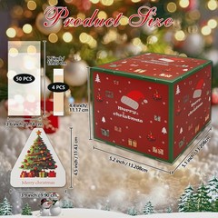 Christmas Money Gift Box for Cash Gift Pull Surprise Money Holder Red 5 PCS