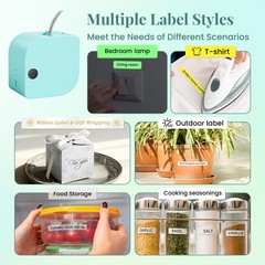 Label Maker Machine with 4 Tape, P12 Bluetooth Small Label Makers Ribbon Prin…