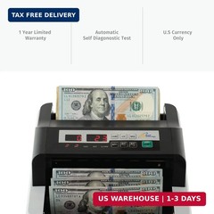 Royal Sovereign USD High Speed Bill Counter with UV/MG Counterfeit Detection, Hi