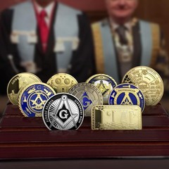 9pcs Masonic Challenge Coin Set United States Freemason Coins1