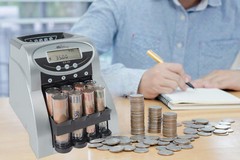 Royal Sovereign Electric USD Coin Counter/Sorter, 2 Rows, Anti-Jam (FS-2N)
