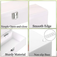 Hipiwe Cash Box Acrylic Money Holder Box Money Saving Organizer for Cash Collect