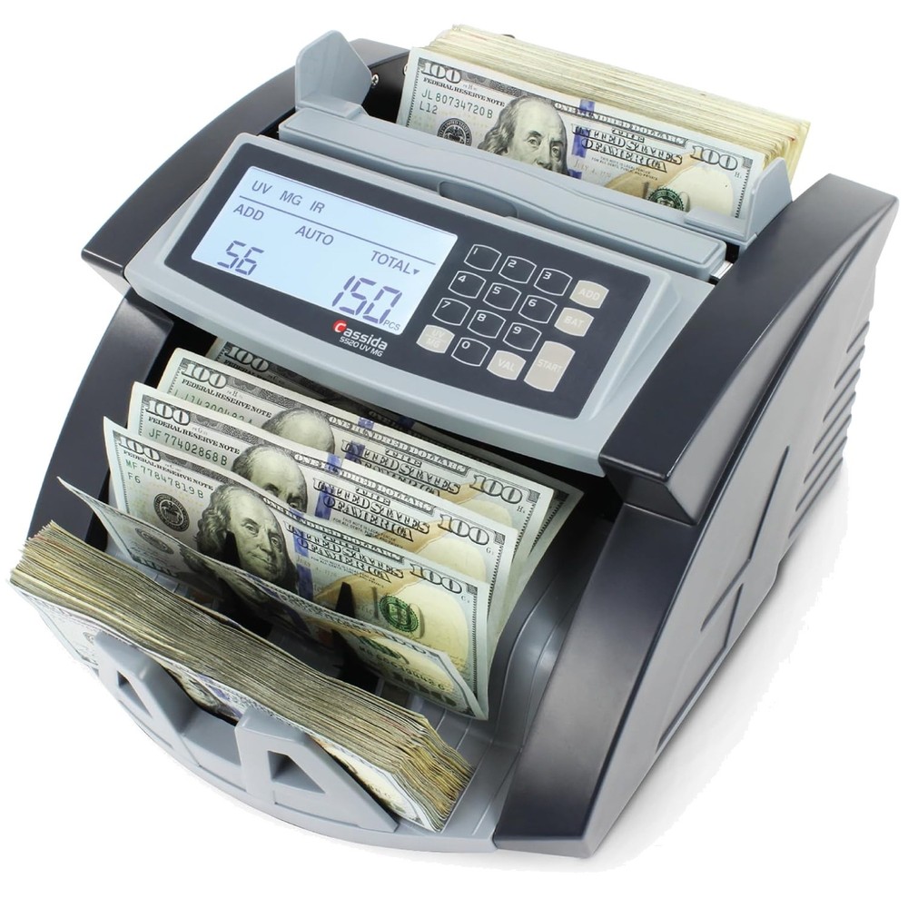 UV/MG/IR Counterfeit Detection Money Counter – Large Display