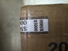 Qty. 20,000 – $5,000 Brown Self-Sealing Currency Straps / Bands