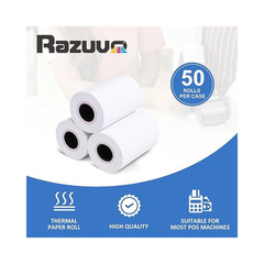 50 Rolls – 2 1/4 X 50 Thermal Receipt Paper Rolls – Fits All Pos Cash Registers