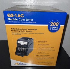 Royal Sovereign QS-1AC Electric Coin Sorter 200 Coins At One Time Anti Jam