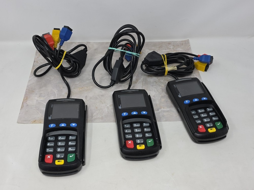 Lot Of 3 Pax SP30 Credit Card Reader Pin Pad Not Recently Tested *Please Read*