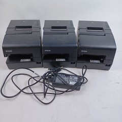 Lot of 3 Epson M253B Printers & 1 PS-180 Power Supply Power Tested Only