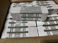 Qty. 20,000 – $5,000 Brown Self-Sealing Currency Straps / Bands