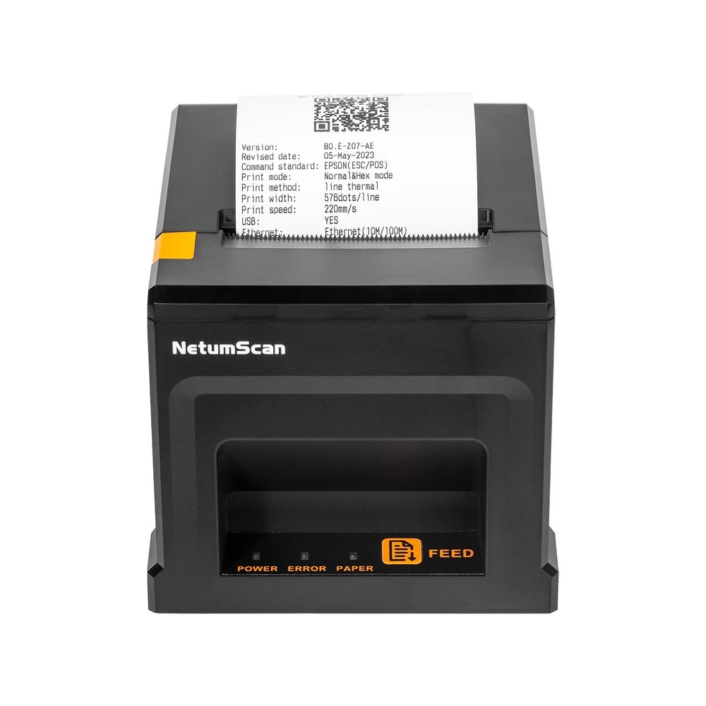 NetumScan 80mm USB Thermal POS Receipt Printer with Auto Cutter
