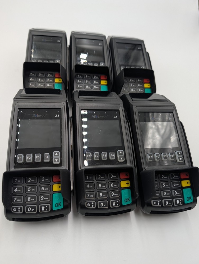 Lot of 6 – Dejavoo Z8 Payment Terminals – VEGA3000 – Wholesale Lot For Parts