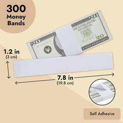 Money Bands – Secure Bundling & Cash Wrappers – Customizable Blank Currency Band