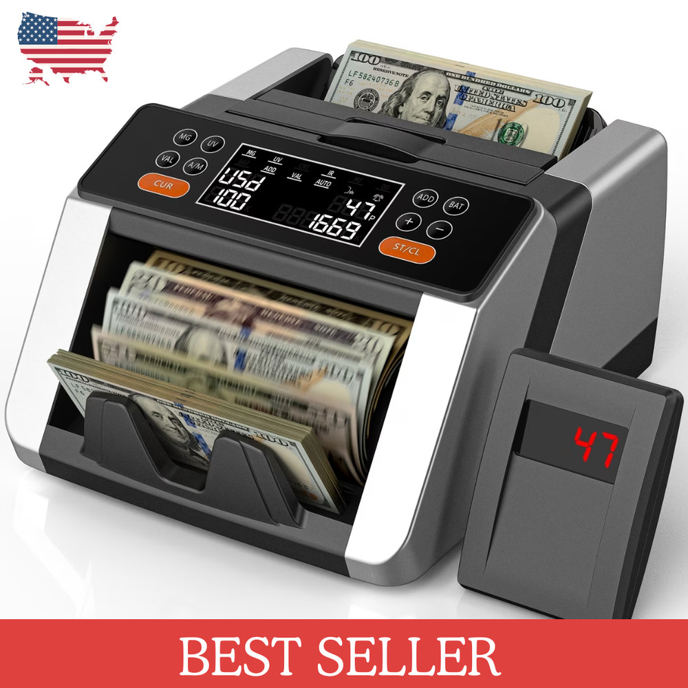 Money Counter Machine Bill Counter with UV MG IR DD Counterfeit Detection