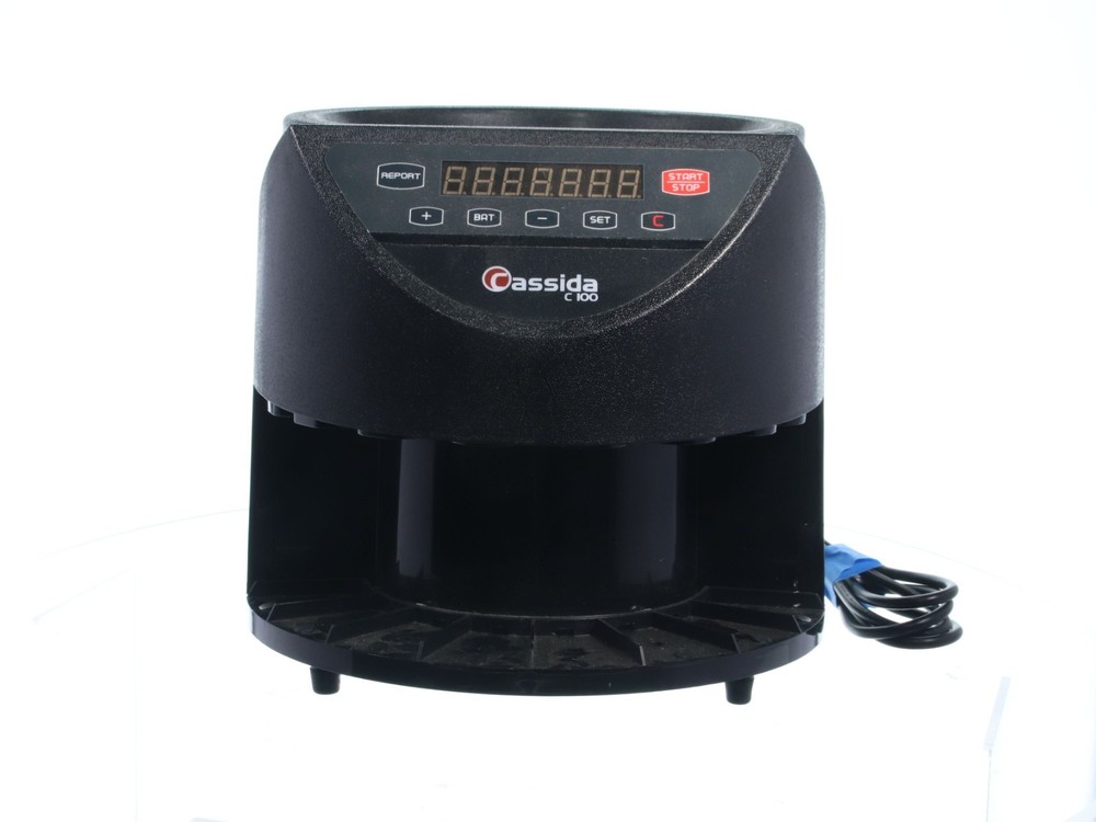 Cassida C100 Digital Coin Counter & Sorter Machine 110V Black – Untested